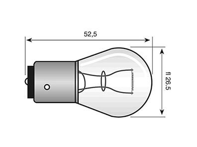 Kugellampe Sockel BAU15s, Blinklichtlampe Im Geltu SPAHN, 12 V 21