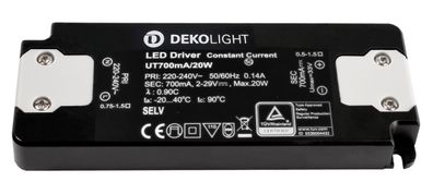 Deko Light Flat Power Supply 700mA 20W Netzgerät schwarz