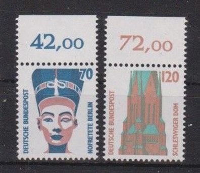 BRD 1988 postfrisch Sehenswürdigkeiten mit Oberrand MiNr. 1374-1375