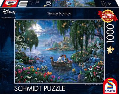 Thomas Kinkade Arielle die kleine Meerjungfrau und Prinz Eric Puzzle 1000 Teile