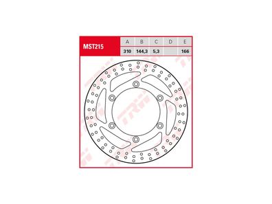 TRW Bremsscheibe "MST215" starr, mit ABE