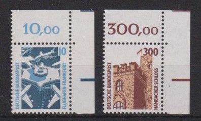 BRD 1988 postfrisch Sehenswürdigkeiten Ecke oben rechts MiNr. 1374-1375