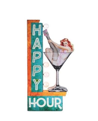 Happy Hour Leuchtreklame LED US Design - ca. 63x31x10cm - neu + ovp