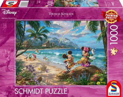 Disney Mickey & Minnie Mouse in Hawaii 1000 Teile Puzzle