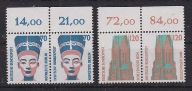 BRD 1988 postfrisch Sehenswürdigkeiten wPaar mit Oberrand MiNr. 1374-1375