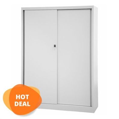 Schiebetürenschrank ECO • 4 OH • Breite 1200 mm • Bisley SD12173S Lichtgrau