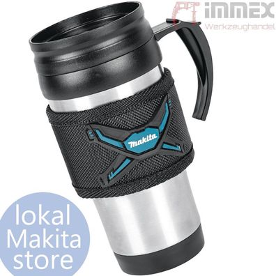 Makita Thermobecher mit Griff und Gürtelclip Kaffeebecher Teebecher Tasse 400ml