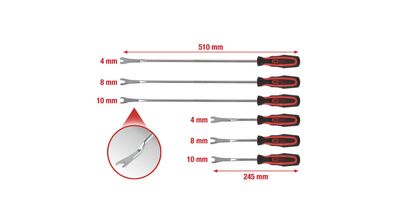 KS-TOOLS Lösehebelsatz Spezialwerkzeugstahl, für M inkl. Aufbewah