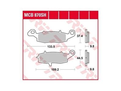 TRW Bremsbelag "MCB 870" Satz Typ SI Sinterm