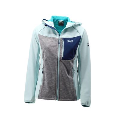 Jack Wolfskin Sky Peak Softshell Jacke HDD Sportive Tech Melange Damen blau