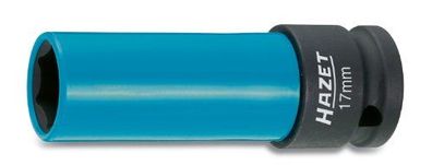 HAZET Radmutterneinsatz "903SLG" 1/2", 6-kant, lan 17 mm, blau