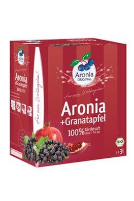 Aronia Original 6x Bio Aronia+Granatapfel 100% Direktsaft 3l 3l