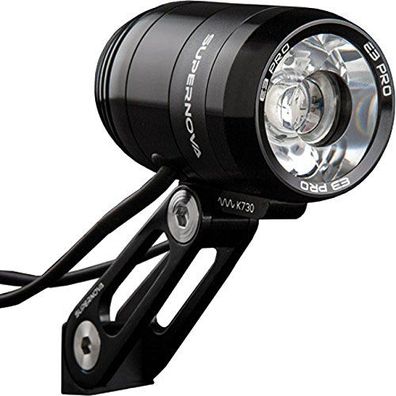 Supernova LED-Scheinwerfer "E3 Pro2" 205 Lumen, Ta schwarz, mit S