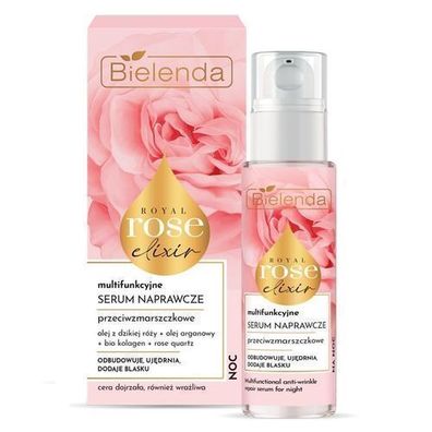 Bielenda Royal Rose Elixir Multifunkcyjne serum naprawcze na noc, 30ml