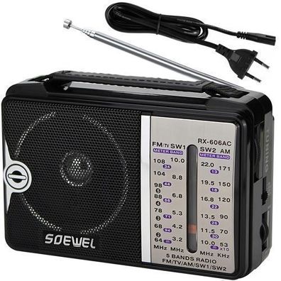 Tragbares Radio Retro Radio Vintage Radio mit 3 Frequenzen AM/ FM/ SW Retoo