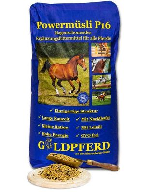 Powermüsli P16 25kg Pferdefutter mit Nackthafer