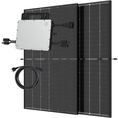 Balkonkraftwerk 880Wp 2x420 JA Solar Fullblack Growatt NEO 800M-X mit 0% MwSt