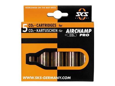 Ersatzkartusche SKS Airchamp Pro 5 Kartuschen, 16g auf Karte, h. Gewinde