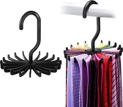 2er Pack Twirl Tie Rack - Gürtel- und Kleiderbügelhalter für Schrank-Organizer