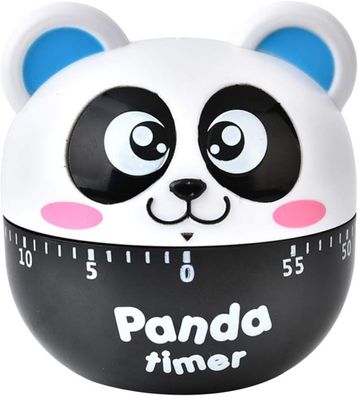 Eieruhr für die Küche, niedlicher Panda-Form, mechanischer Timer, 60 Minuten (blau)