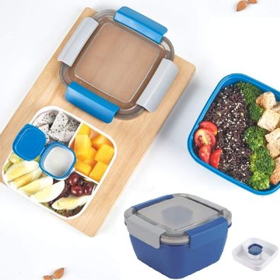 Bento Box Lunchbehälter, 3 Fächer für Salat und Snacks