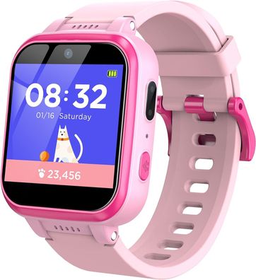 Kinder-Smartwatch mit Kamera, Fitness-Tracker-Uhr für Jungen und Mädchen