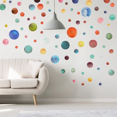 160 Polka Dots Wandaufkleber, Kreis Wandsticker für Kinderzimmer Dekor