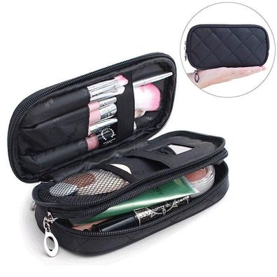 Make-up-Tasche für Damen mit Spiegel, Kosmetiktasche Reise-Kit-Organizer