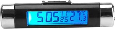 2-in-1 Auto Uhr Thermometer, LCD Digital, Clip-on mit Hintergrundbeleuchtung