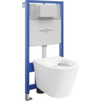 Mexen Felix Slim WC-Set Rico Weiß randlos 48x36cm