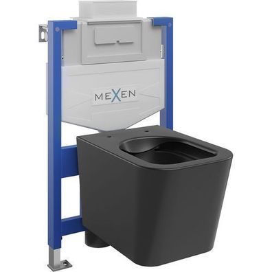 Mexen WC-Set Felix XS-U Schwarz Matt, Teo-Serie