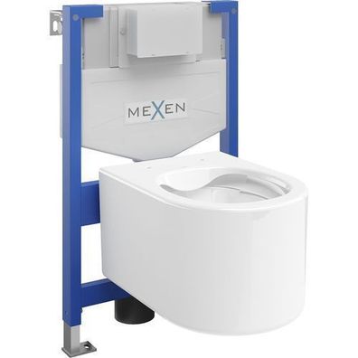 Mexen WC-Montageset Sofia Weiß, Randlos, Glanz