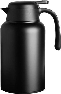 Thermos 2,0 l, Edelstahl, 24 Stunden Heiß-/Kaltspeicherung, schwarz