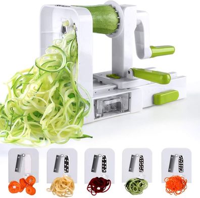 Spiralschneider, 4 Klingen, Zucchini-Nudeln, Gemüse-Spaghetti-Maker