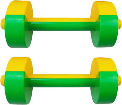 Plastic Dumbbell Toys, Early Education Fitness Dumbbells for Kids (Red & Yellow)