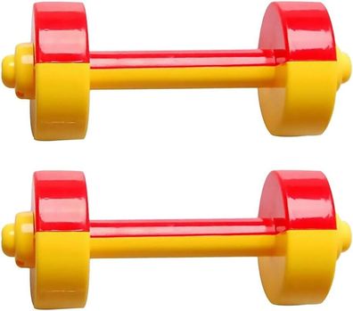 Plastic Dumbbell Toys, Gymnastics Fitness Dumbbells for Kids (Blue & Yellow)