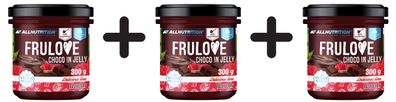 3 x Frulove Choco In Jelly, Raspberry - 300g