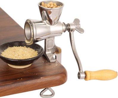 Manual Grain Grinder, Table Clip Design Stainless Steel Corn & Spice Grinder