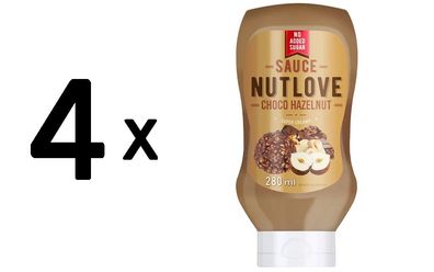 4 x Nutlove Sauce, Choco Hazelnut - 280 ml