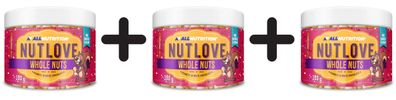 3 x Nutlove Whole Nuts, Peanuts in White Chocolate 300g