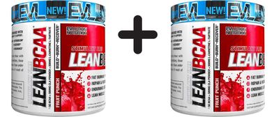 2 x Lean BCAA - Stimulant Free, Fruit Punch - 237g