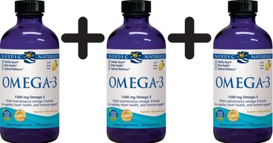 3 x Omega-3, 1560mg Lemon - 237 ml