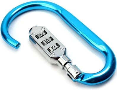 Combination Lock, 3-Digit Security Lock with Resettable Code and Carabiner