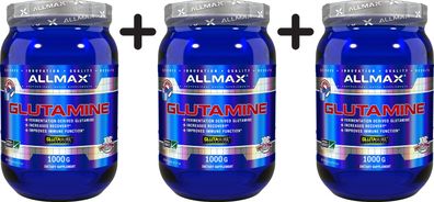 3 x AllMax Nutrition Glutamine - 1000g