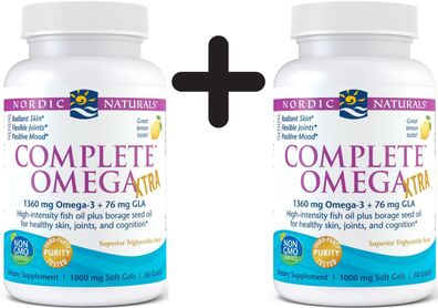 2 x Complete Omega Xtra, 1360mg - 60 softgels