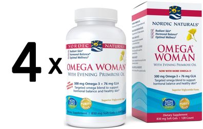 4 x Omega Woman, 500mg - 120 softgels