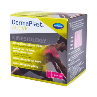 DermaPlast® ACTIVE Kinesiology Tape - 5 cm x 5 m, pink | Packung (1 Stück)