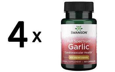 4 x Full Spectrum Garlic (Cloves), 400mg - 60 caps