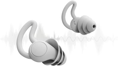 Noise Cancelling Sleeping Earplugs, Silicone Reusable for Snoring & Hearing