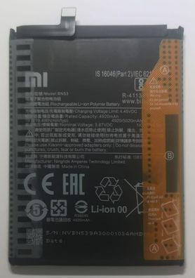 Original Xiaomi Redmi Note 10 / Pro Note 9 Pro Max Akku BN53 Batterie Battery